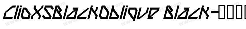 ClioXSBlackOblique Black字体转换